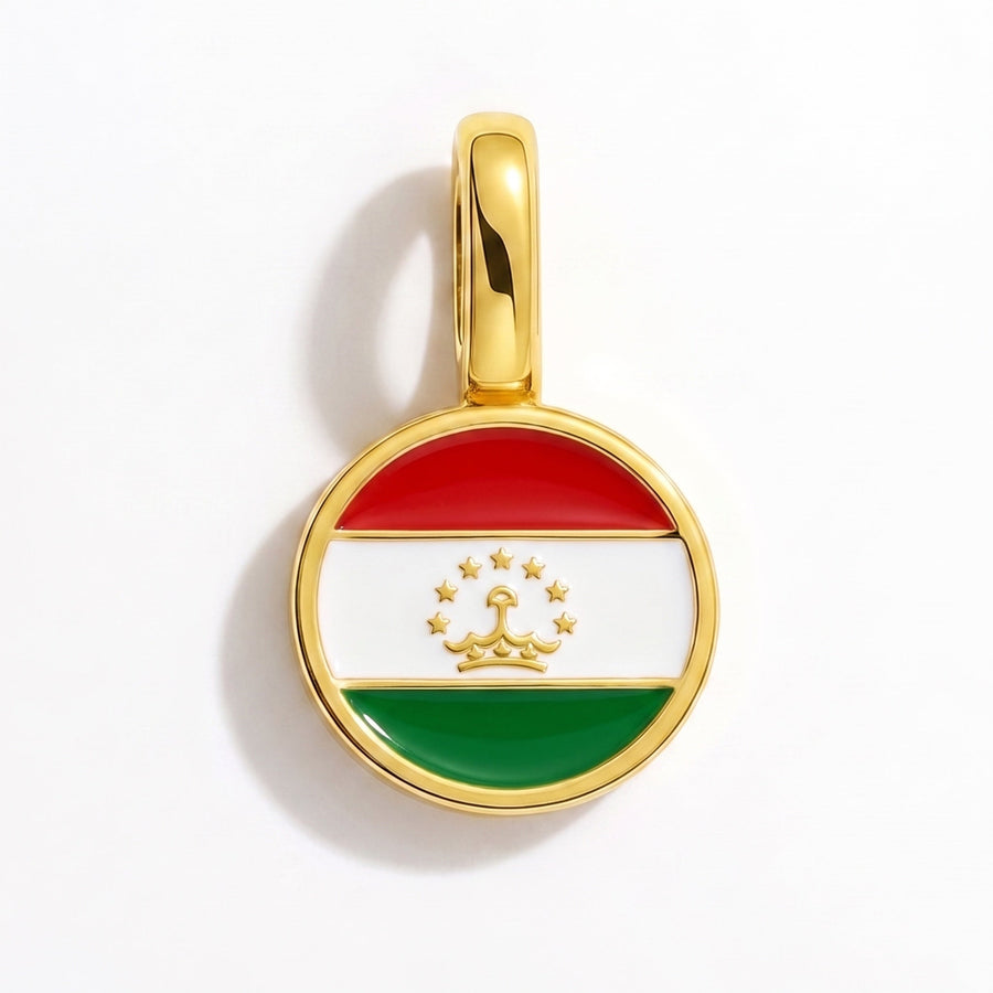 Charm - Flag Round – Gold