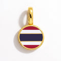 Charm - Flag Round – Gold