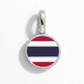 Charm - Flag Round – Silver
