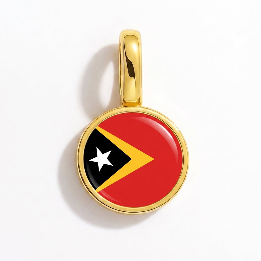Charm - Flag Round – Gold