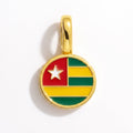 Charm - Flag Round – Gold