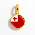 Charm - Flag Round – Gold
