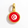 Charm - Flag Round – Gold
