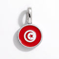 Charm - Flag Round – Silver