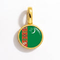 Charm - Flag Round – Gold