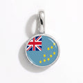 Charm - Flag Round – Silver
