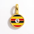 Charm - Flag Round – Gold