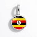 Charm - Flag Round – Silver