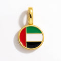 Charm - Flag Round – Gold