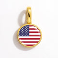 Charm - Flag Round – Gold