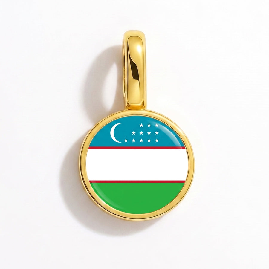 Charm - Flag Round – Gold