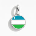 Charm - Flag Round – Silver