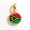 Charm - Flag Round – Gold