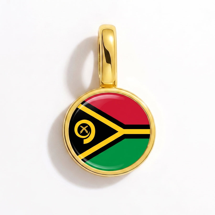 Charm - Flag Round – Gold