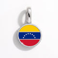Charm - Flag Round – Silver