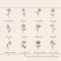 Birth flower name necklace